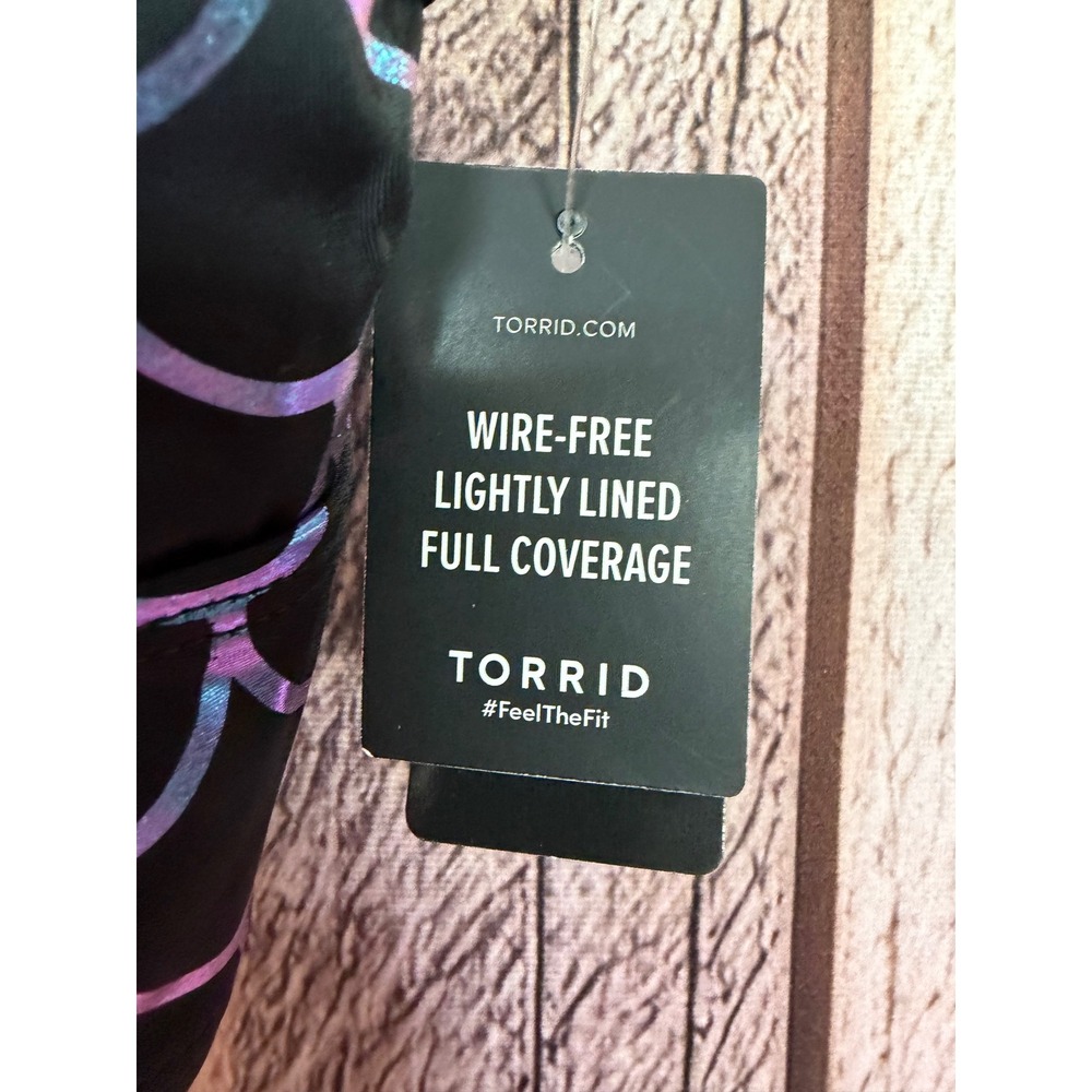 Torrid Bikini Swim Top Mermaid Scale Iridescent Wirefree Vacation Size 2X NWT - Picture 3 of 6